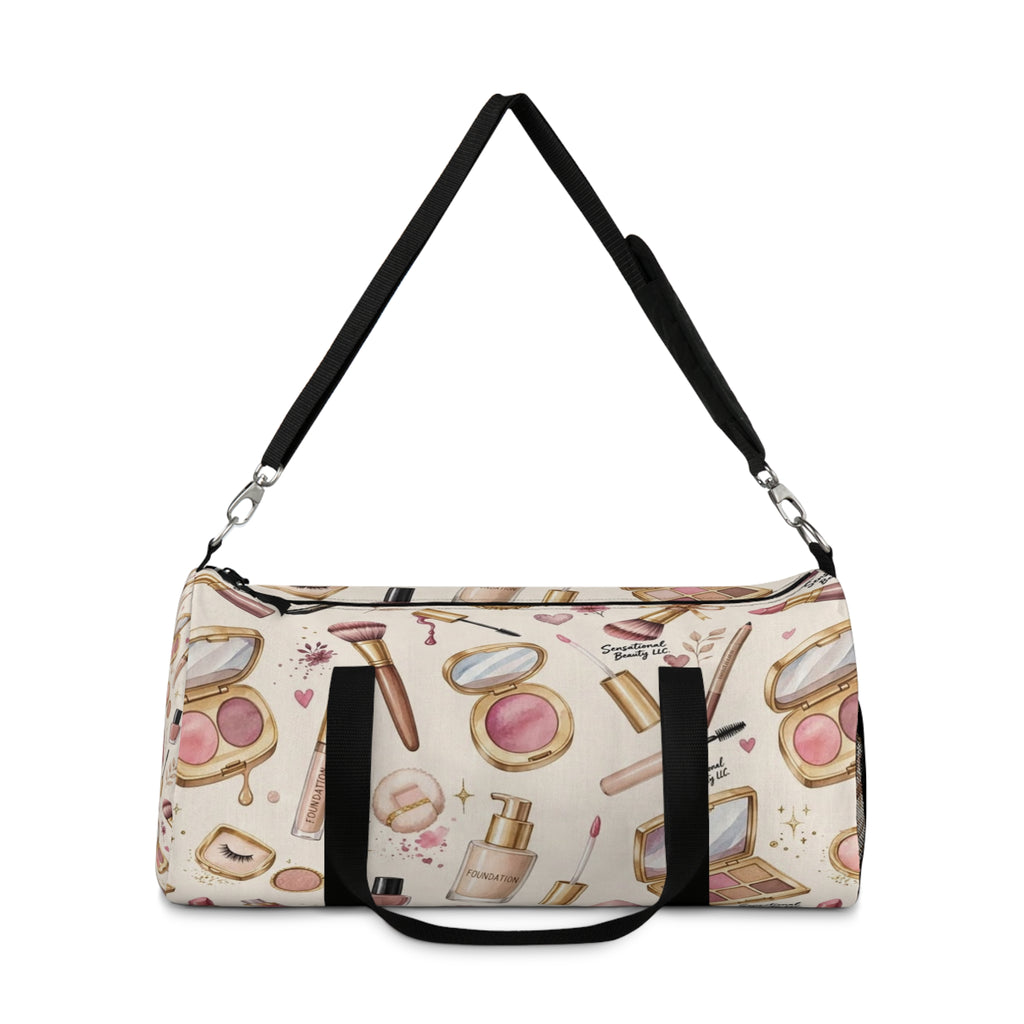 Sensational Beauty Llc Designer Makeup Print Duffel Bag —