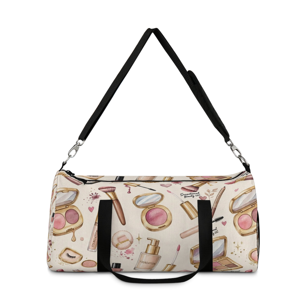Sensational Beauty Llc Designer Makeup Print Duffel Bag —