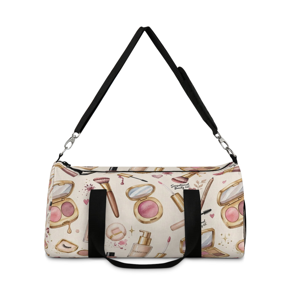 Sensational Beauty Llc Designer Makeup Print Duffel Bag —