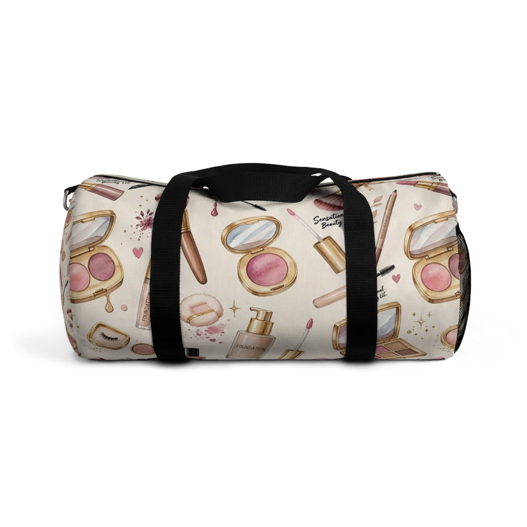 Sensational Beauty Llc Designer Makeup Print Duffel Bag —