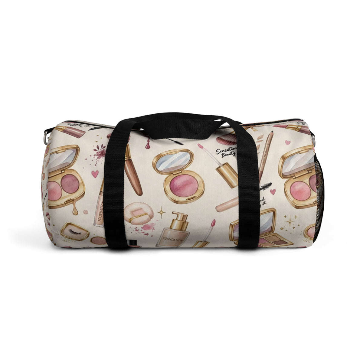 Sensational Beauty Llc Designer Makeup Print Duffel Bag —
