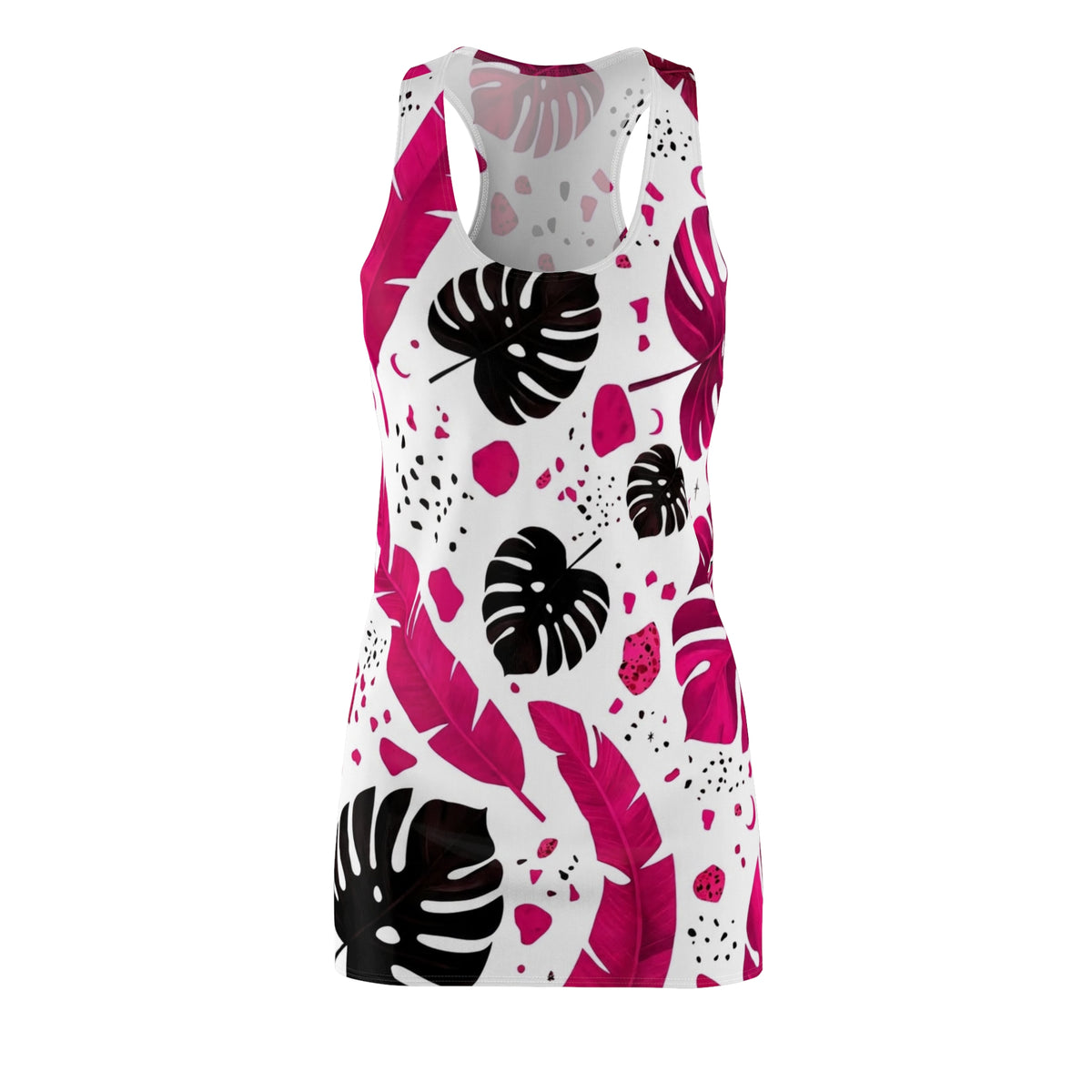 Sensational Beauty Llc Women's Designer Cut & Sew Racerback Dress (AOP)