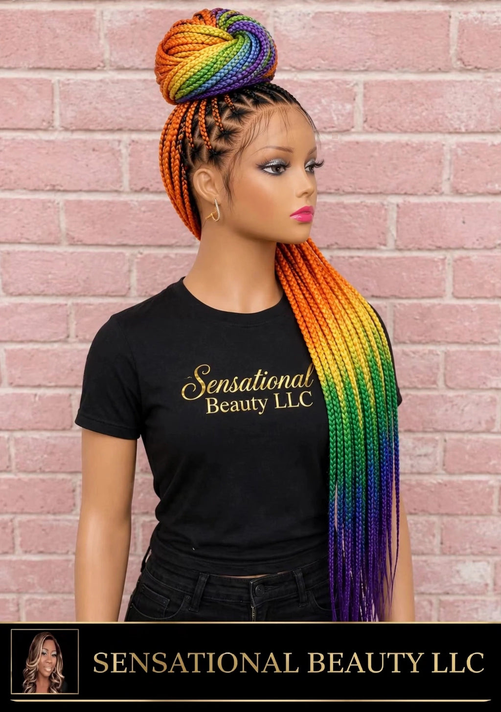 ✨ THE RAINBOW OMBRÉ COLLECTION - Crochet Braided Wig by Sensational Beauty Llc.