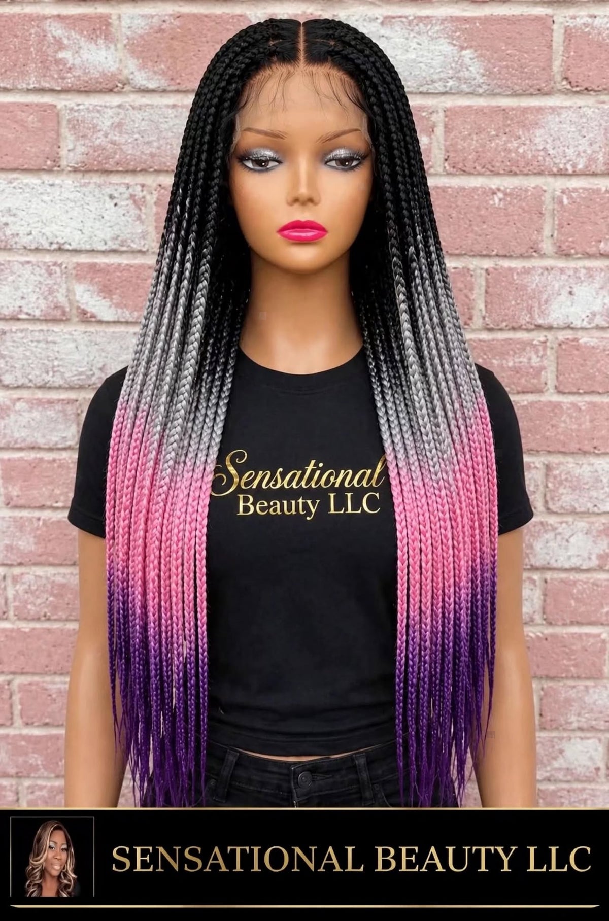 ✨ THE RAINBOW OMBRÉ COLLECTION - Crochet Braided Wig by Sensational Beauty Llc.