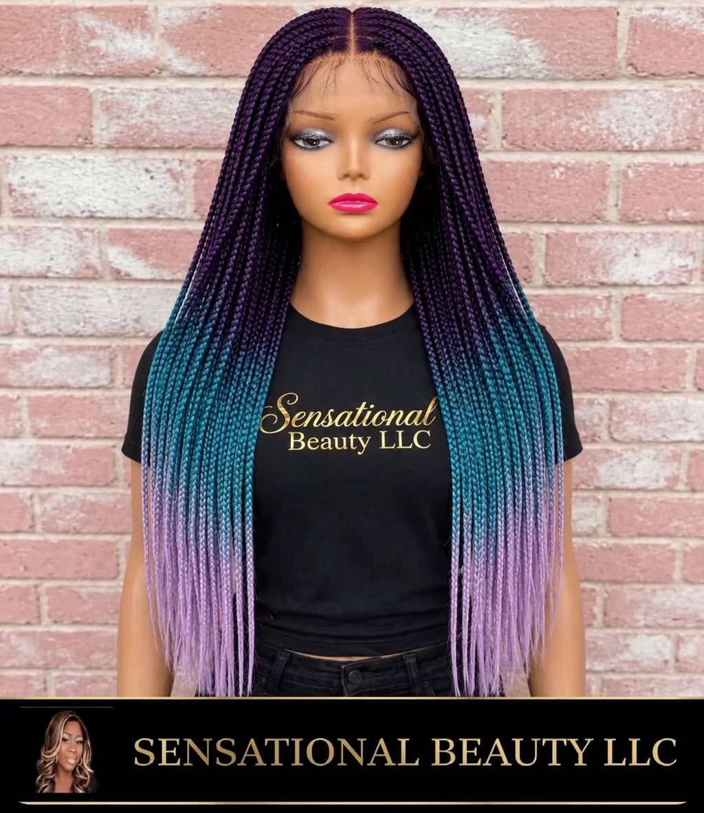 ✨ THE RAINBOW OMBRÉ COLLECTION - Crochet Braided Wig by Sensational Beauty Llc.