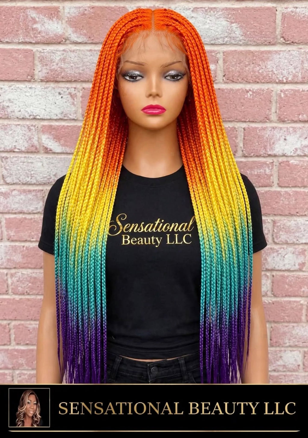 ✨ THE RAINBOW OMBRÉ COLLECTION - Crochet Braided Wig by Sensational Beauty Llc.