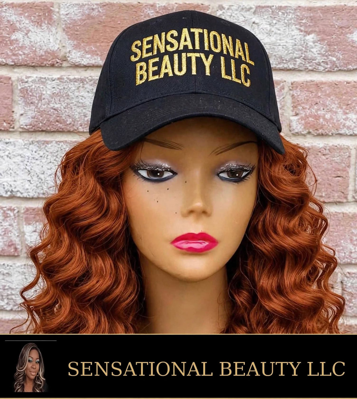 Peruvian Deep Wave Auburn Ginger Cap Wig