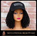 Custom Baseball Cap Wig | Ombre Brown to Blonde Short Twist Bob |