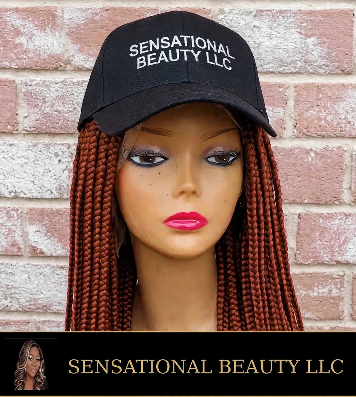 Auburn Ginger Braided Cap Wig