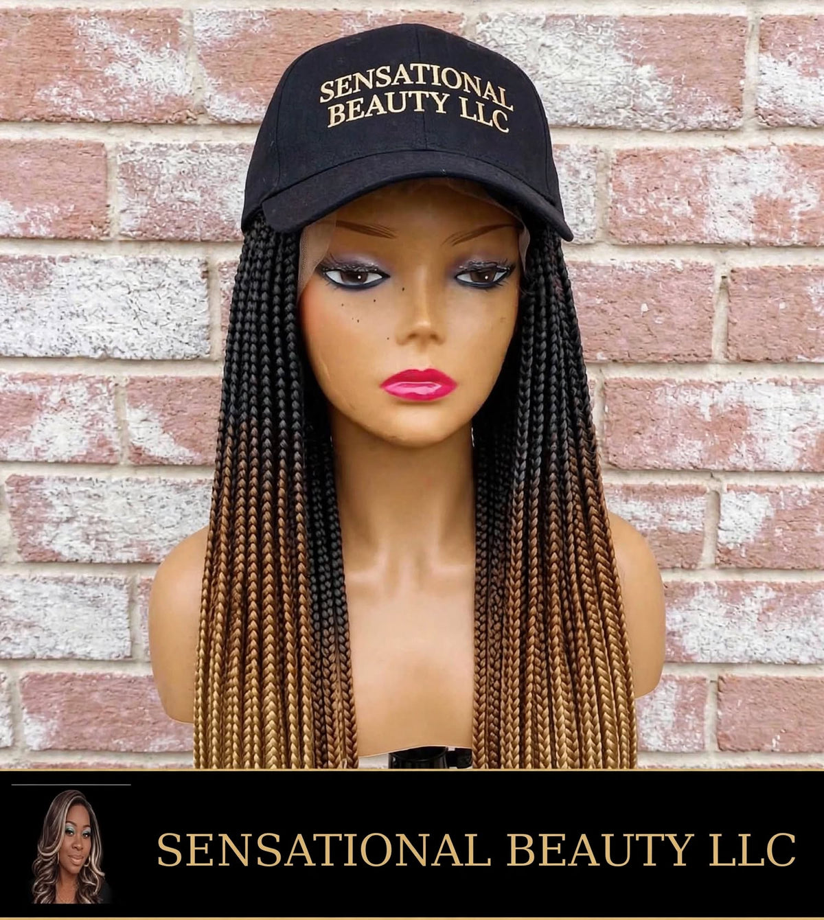 Ombre Black to Blonde Braided Cap Wig
